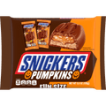 Snickers Pumpkins Fun Size Chocolate Halloween Candy Bars, - 5.5 Oz Pack