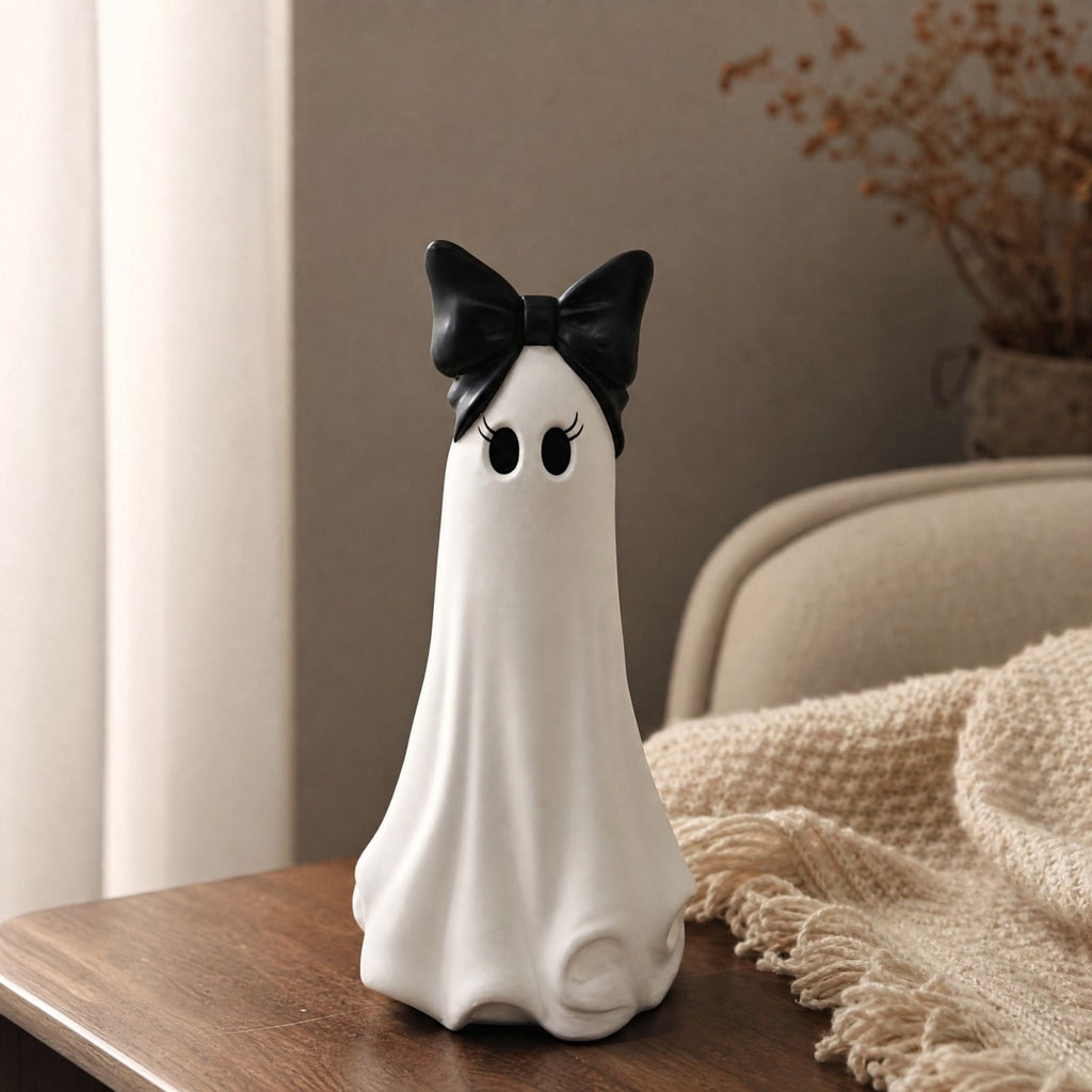Halloween Ghost Decor 10", Witch Ghost Figurine for Porch Table, 1 Pack