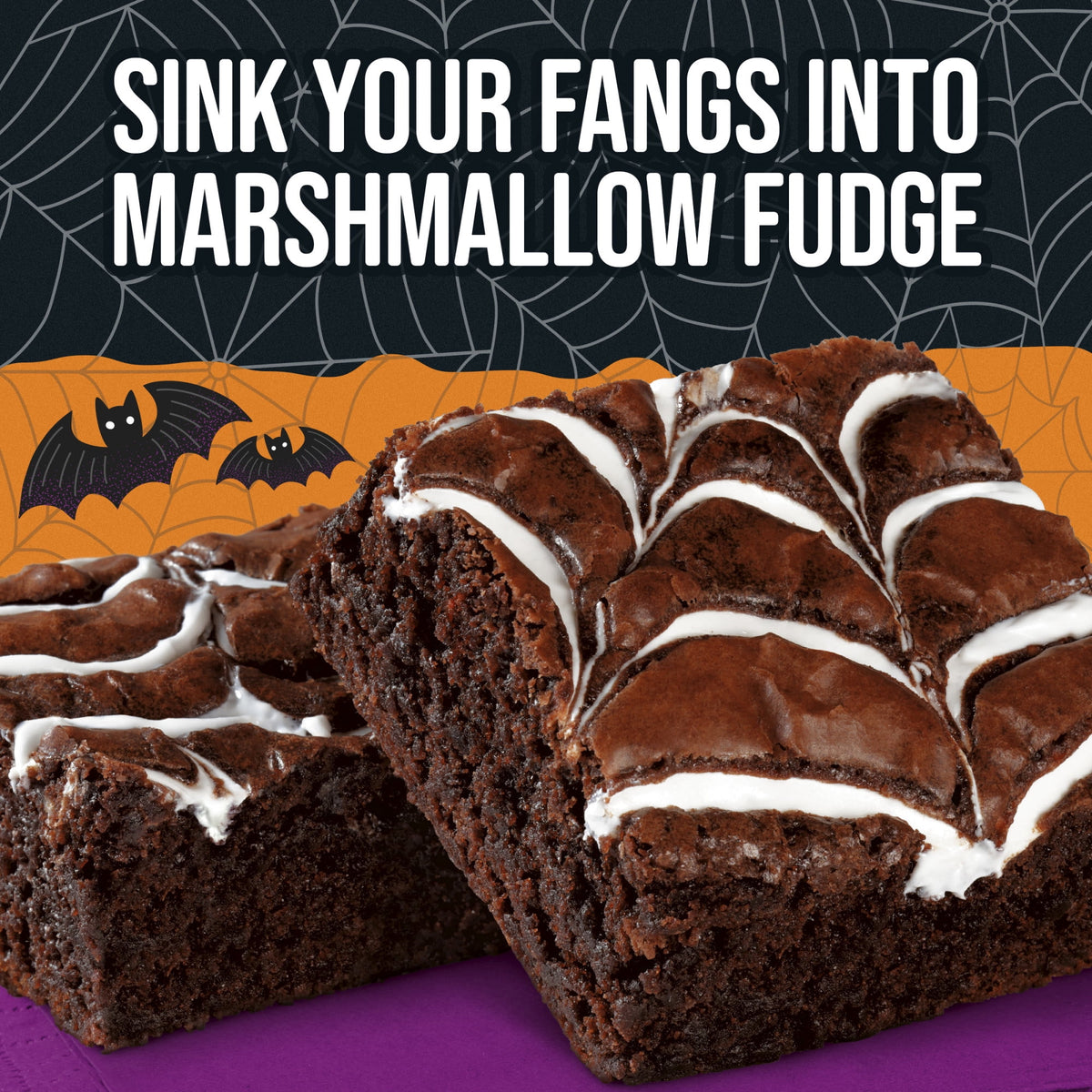 Pillsbury Funfetti Spiderweb Swirl Fudge Brownie Mix, 18.4 oz Box