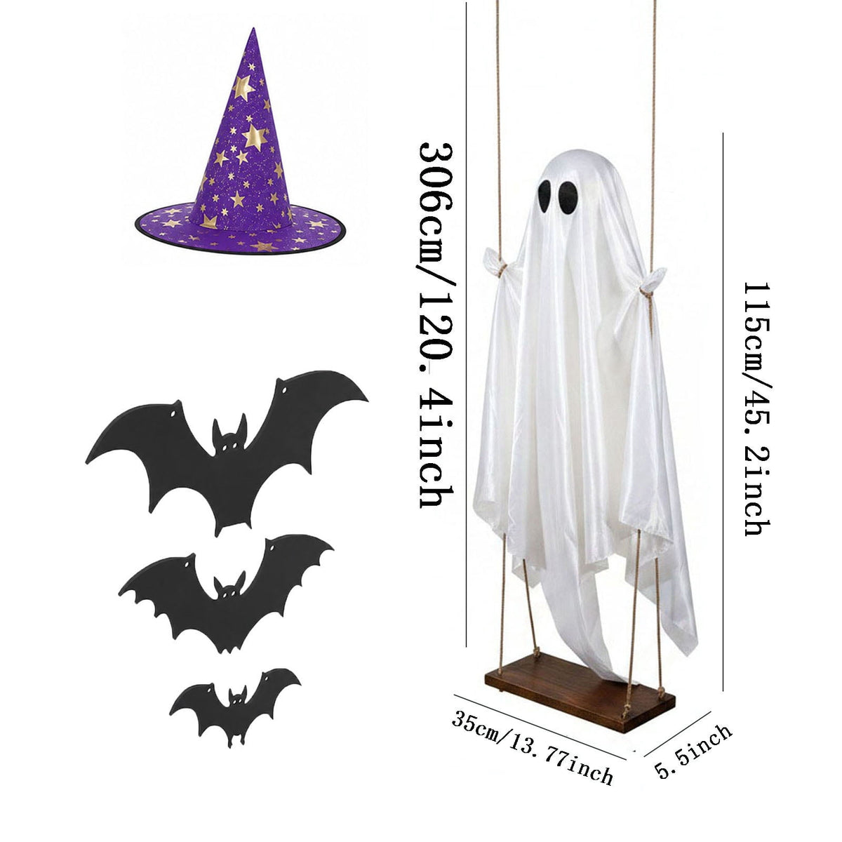 Halloween Decorations Clearance! Cute Kissing‑Face Witch Statue With Bow Hat & Mesh Skirt, Tabletop Ornament for Shelf Indoor Home Halloween Decor