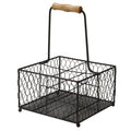 4 Bottle Holder with Wooden Handle | M&W