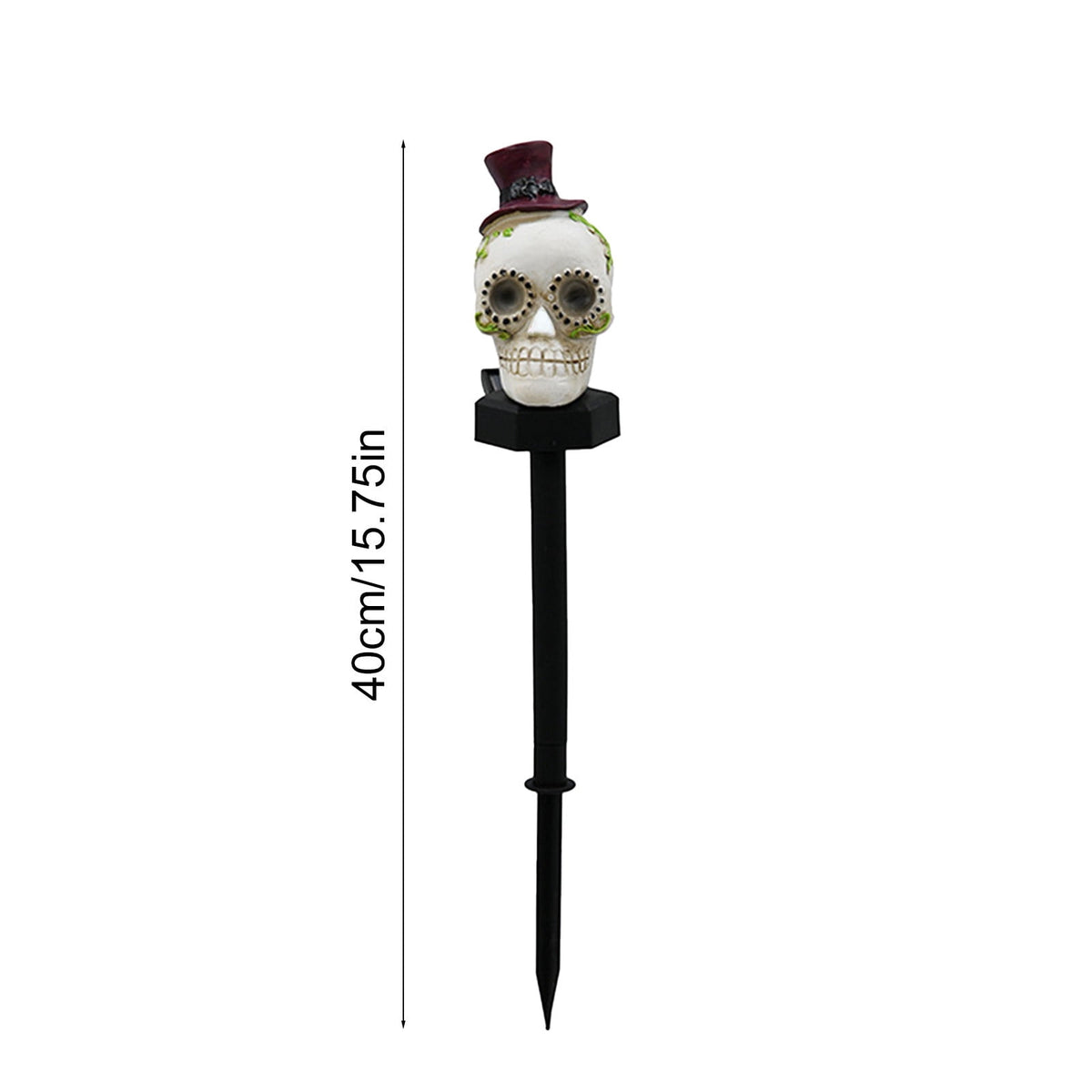CRAGRSI Solar Halloween Skeleton Stake Lights Outdoor Skull Yard Lights Halloween Skeleton Garden Decor Black Solar Powered Waterproof for Yard, Lawn, Patio, Walkway, Garden, Halloween Outdoor Decor