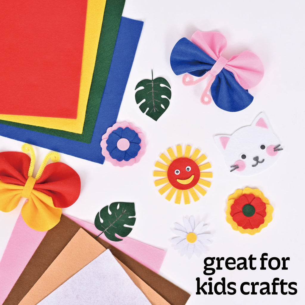 Hello Hobby Soft White Felt Craft Sheet, 9" x 12", Ideal for Sewing and Diy Projects
