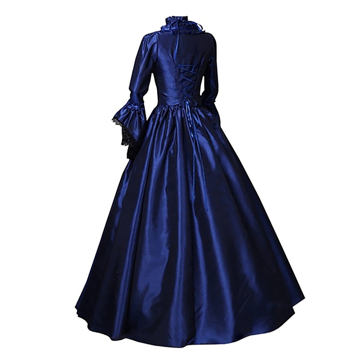 UPPADA Plus Size Victorian Dress for Women Lace Up Flare Sleeve Ball Gown with Corset Evening Party Maxi Gowns Vintage Cocktail Dress Wedding Dresses Early