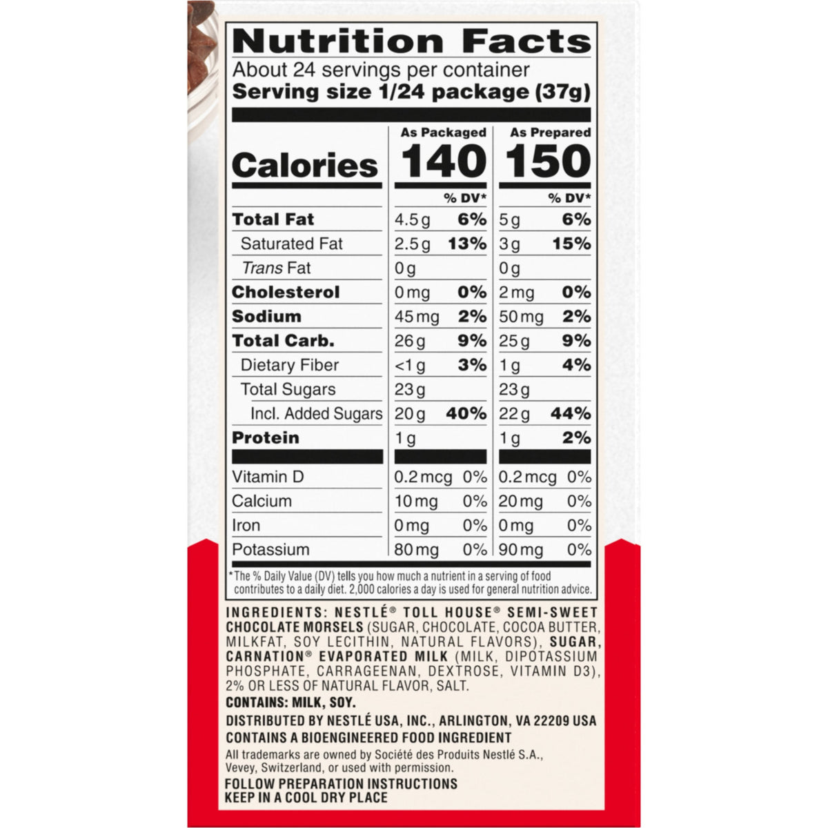 CARNATION Famous Fudge Kit Without Marshmellows Baking Mix Powders, 27.75 oz Box