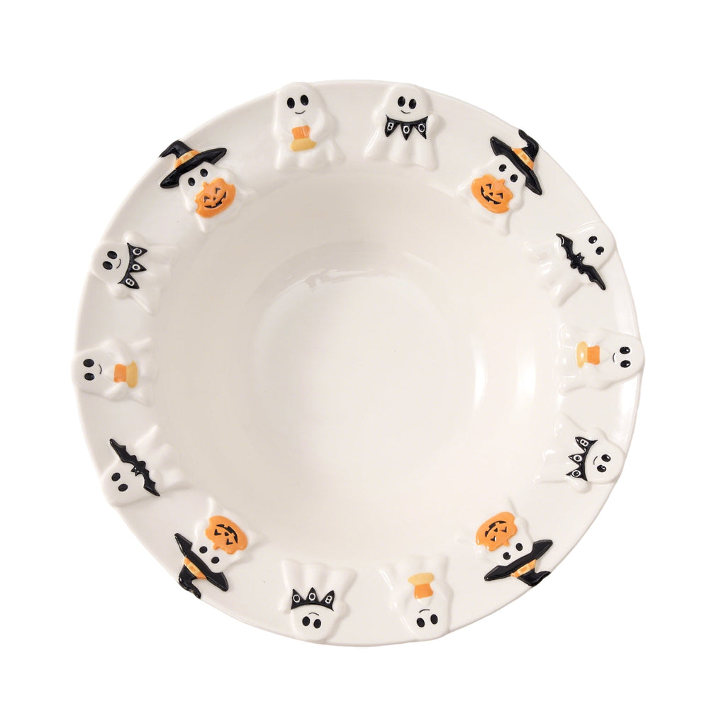 Way To Celebrate Halloween Ghost Ceramic Stoneware Serving Bowl, White