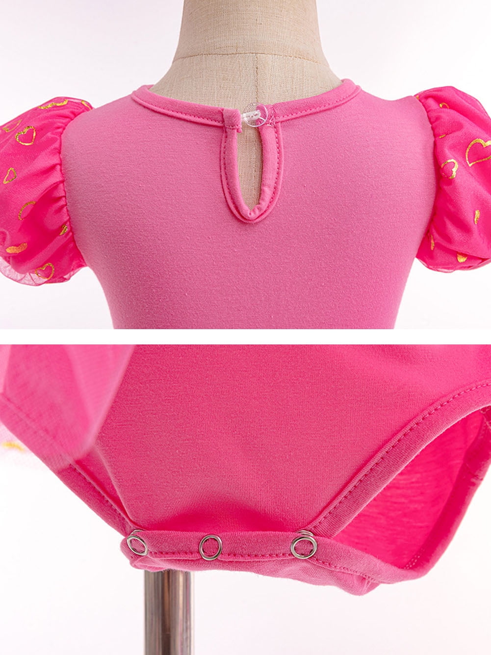 WIBACKER Infant Baby Girls Princess Romper Costume Onesie Fancy Dress Bodysuit with Headband Halloween Birthday Dresses