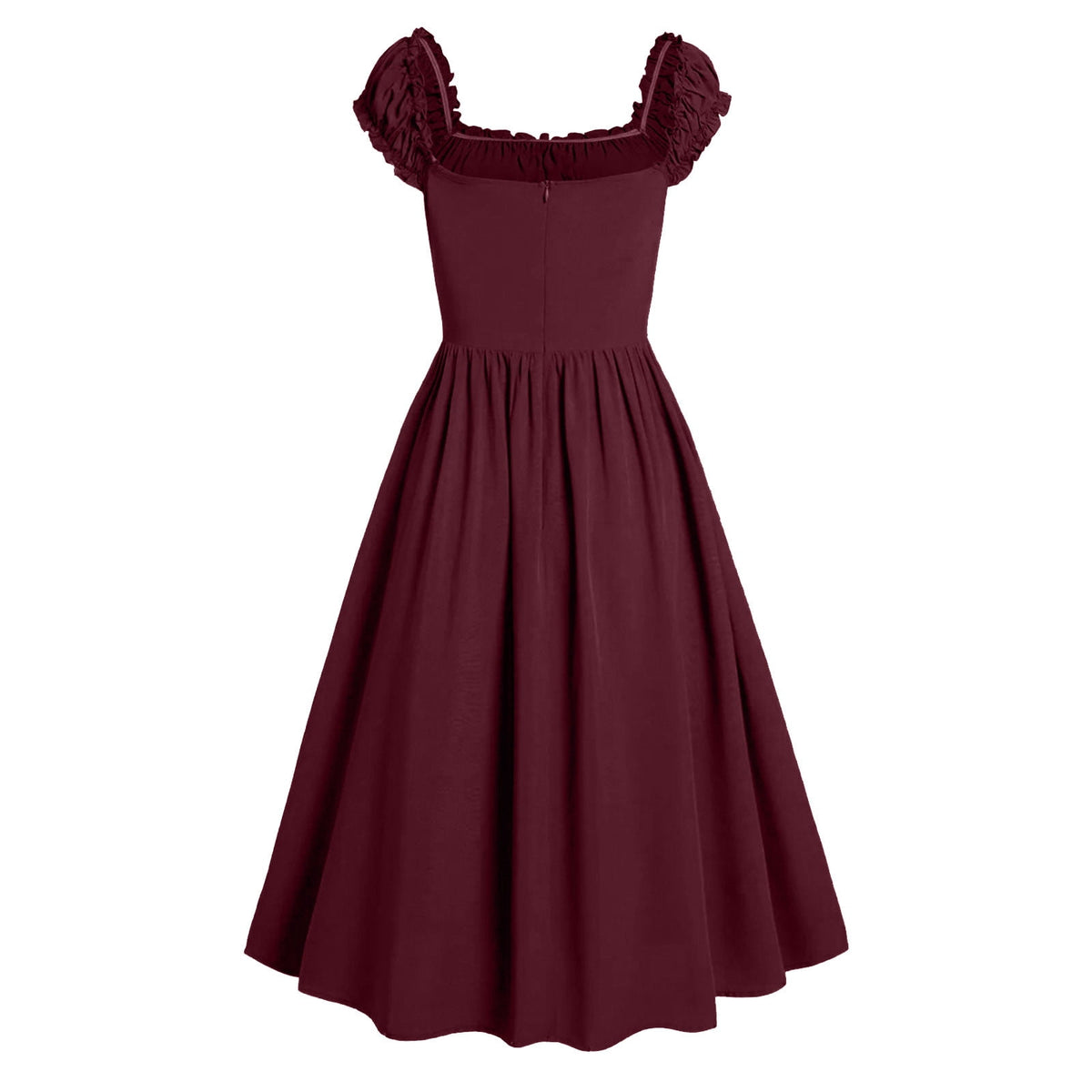 Jsaierl Womens Vintage Medieval Dress Renaissance Pleated Dress with Corset Patchwork Ball Gown Sleeveless Lace Up Midi Dresses