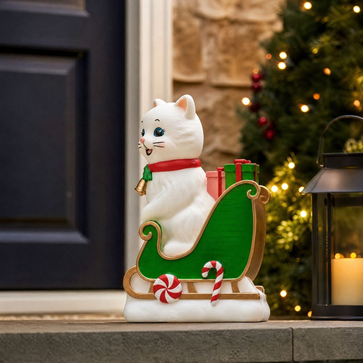 Clearance! Christmas Golden Retriever Statue with LED Lights, Cute Dog Holding Puppy Figurine, Christmas Decoration Indoor Outdoor, Gift for Kiddo Adults