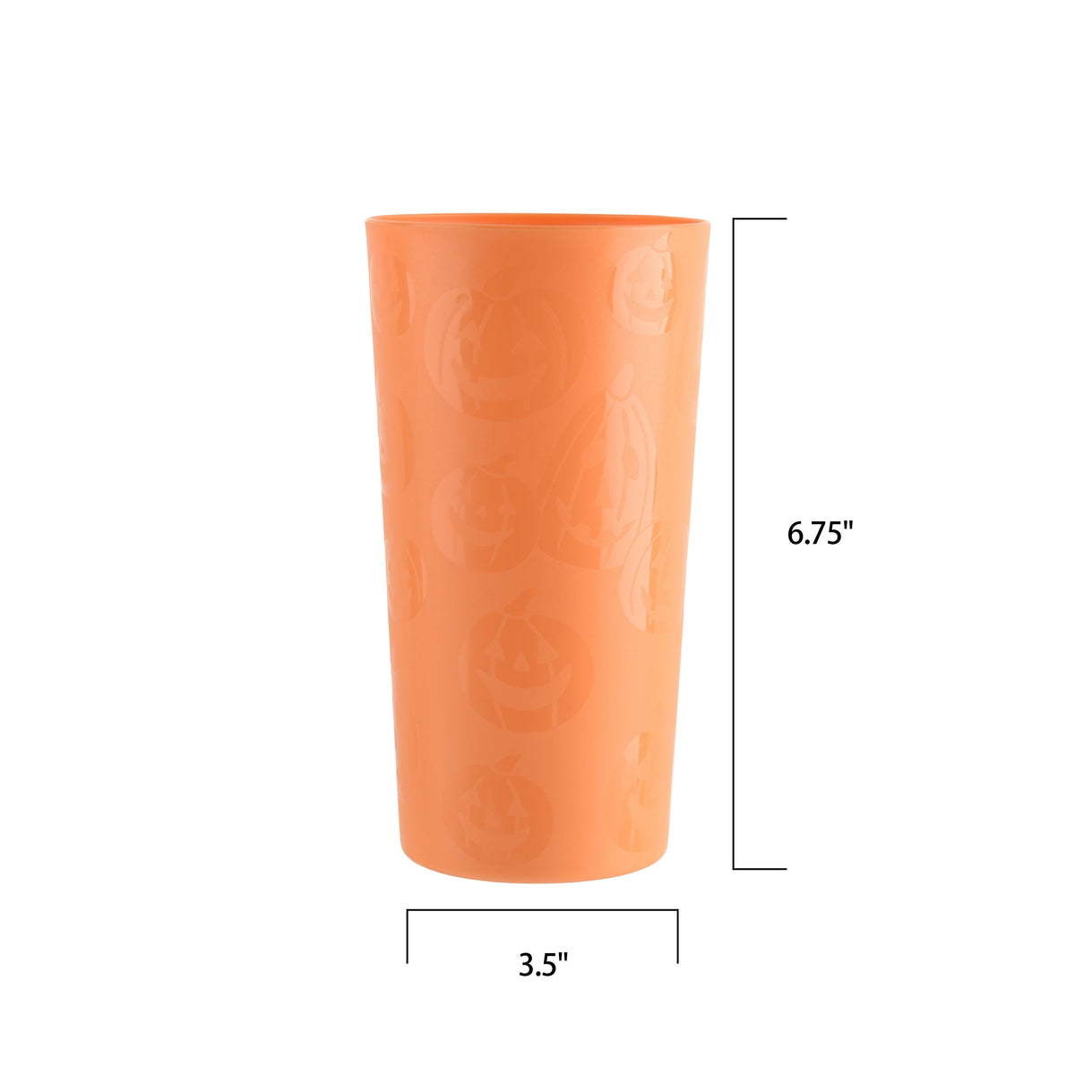 Mainstays 26 Ounce Round Plastic Etched Bat Tumbler, Black