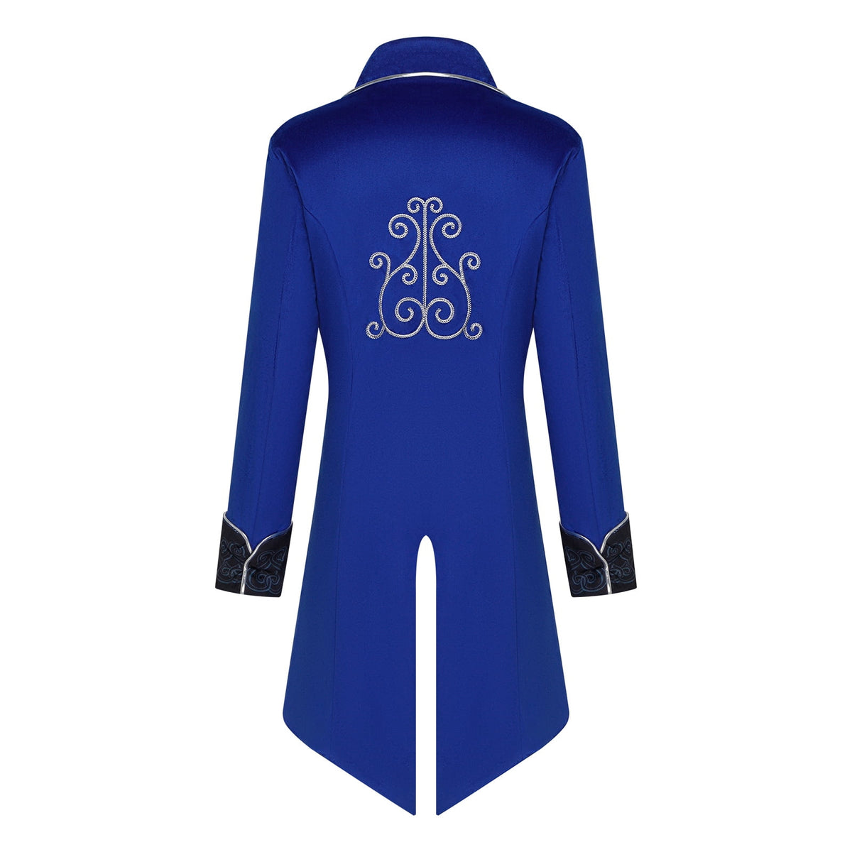 GYQMBT Men Medieval Steampunk Tailcoat Jacket Gothic Victorian Frock Coat Uniform Halloween Party Cosplay Gentleman Costumes, Blue, XL