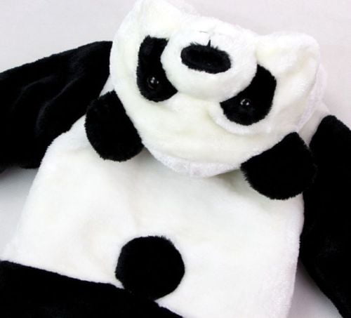 Cjfdfy Toddler Baby Boy Girl Fall Winter Clothes Newborn Infant Kids Halloween Panda Costume Warm Plush Hooded Romper One Piece Animal Outfit Long Sleeve Zipper Jumpsuit