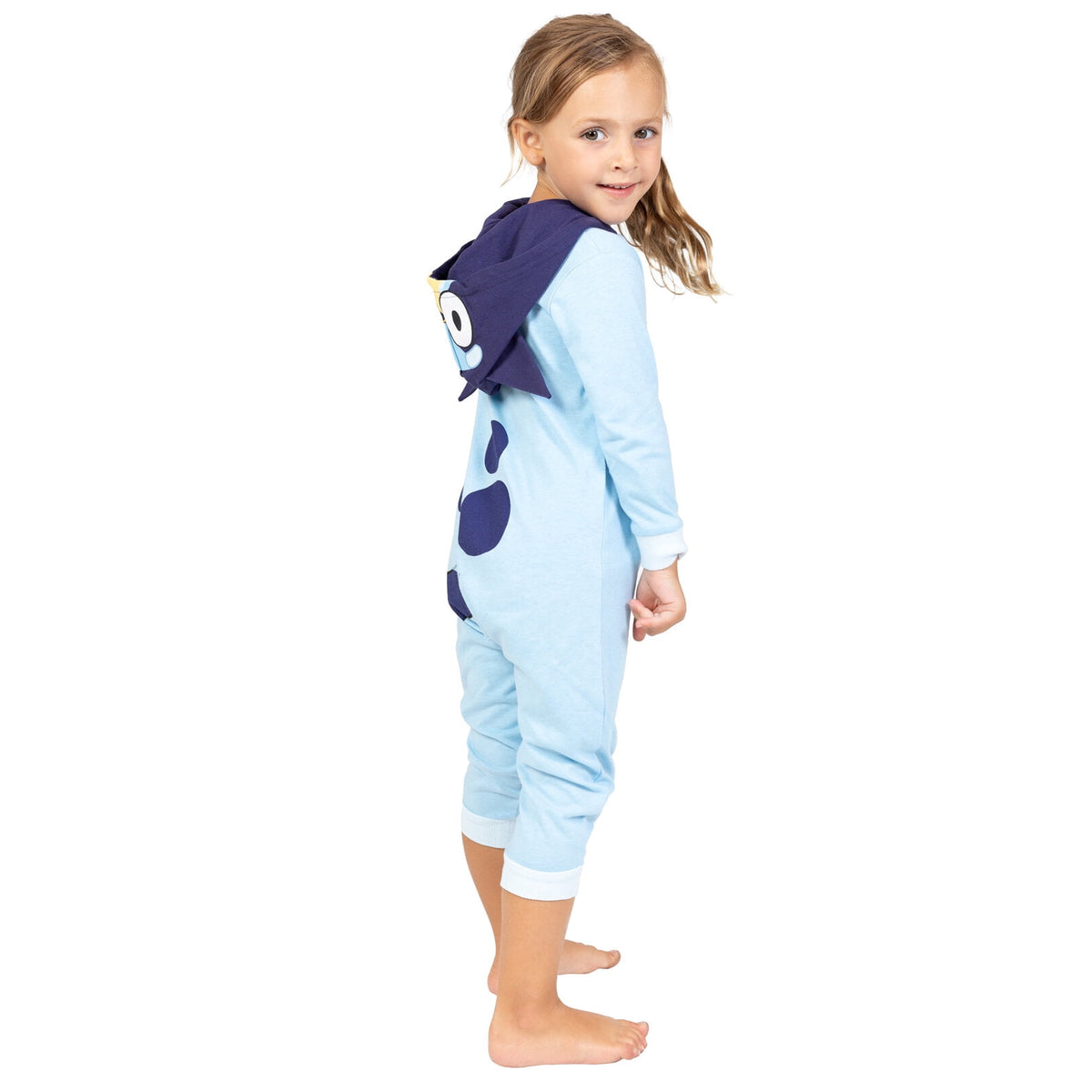 Bluey Little Kids' Boy or Girl Cosplay Hooded Coverall Bingo Orange