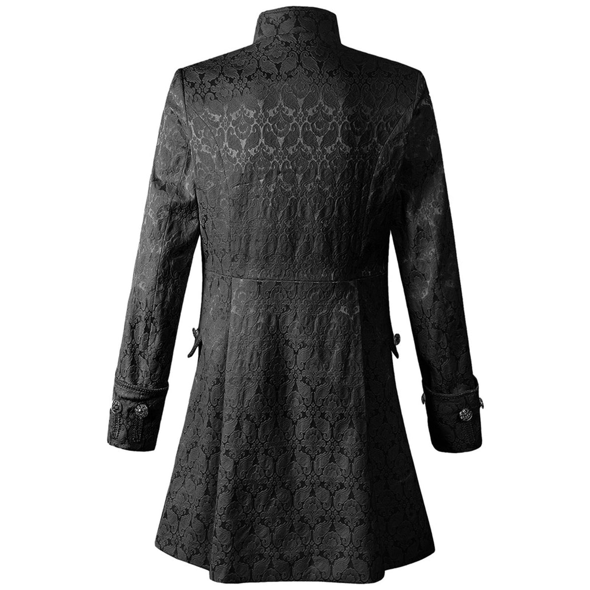 Awdenio Jackets for Man Black Tailcoat Jacket Fashion Long Coat Men's Vintage Frock Uniform