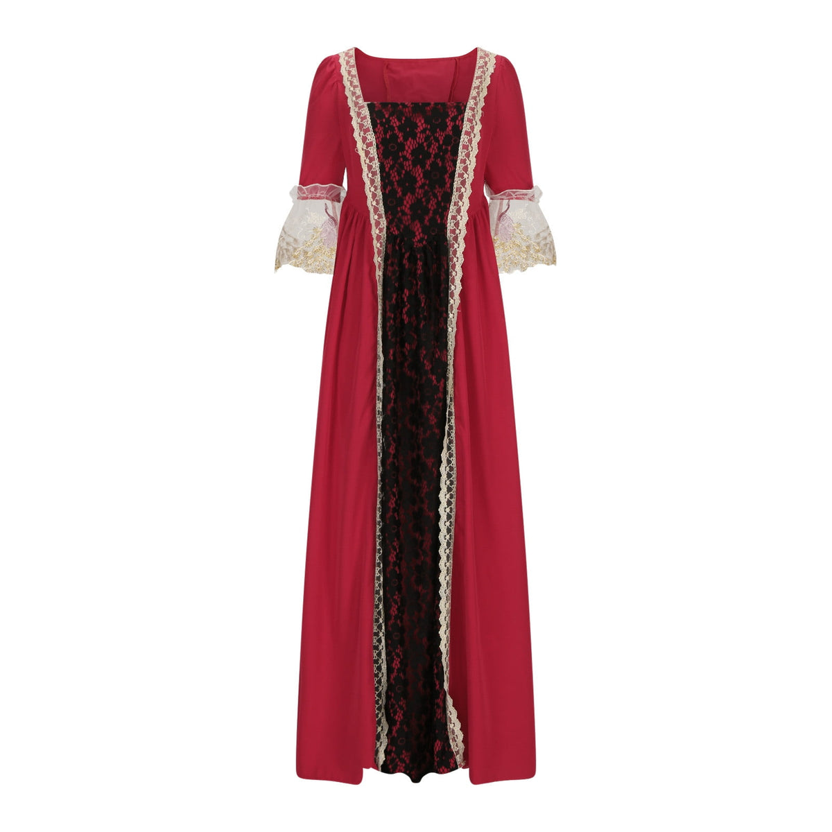 UPPADA Plus Size Victorian Dress for Women Lace Up Flare Sleeve Ball Gown with Corset Evening Party Maxi Gowns Vintage Cocktail Dress Wedding Dresses Early