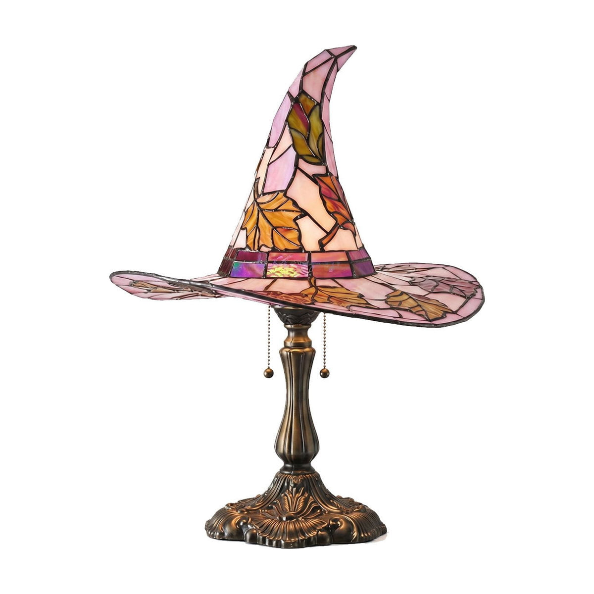 Halloween Decor Witch Hat Lamp, LED Halloween Night Light, Halloween Decorations Indoor, Witchy Decor for Shelf Mantel Table, Gothic Home Decoration