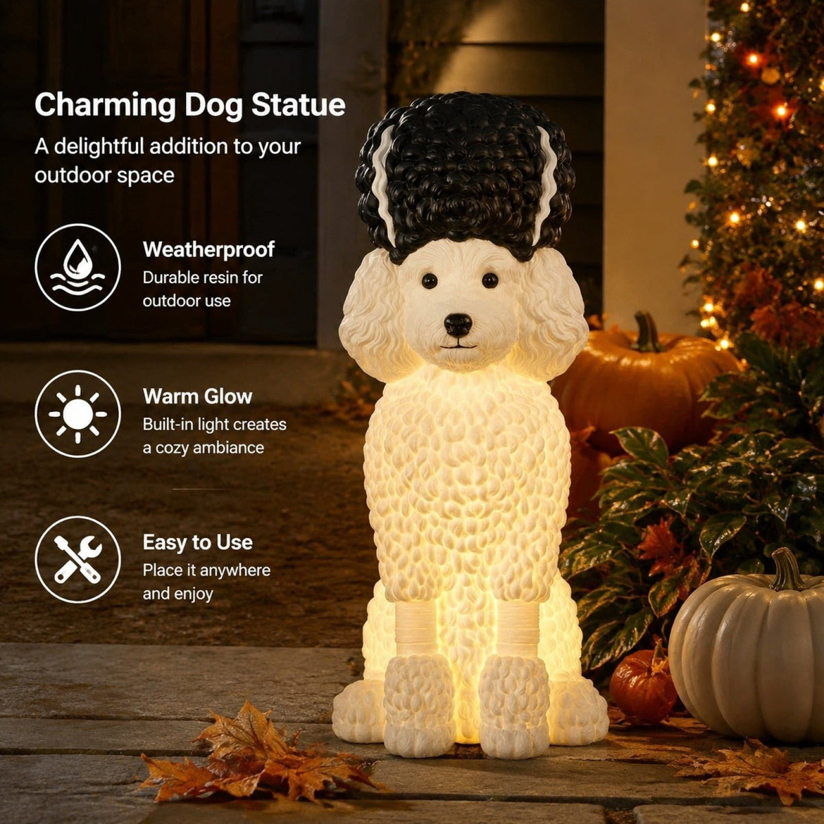 Halloween Ghost Decor 10", Witch Ghost Figurine for Porch Table, 1 Pack