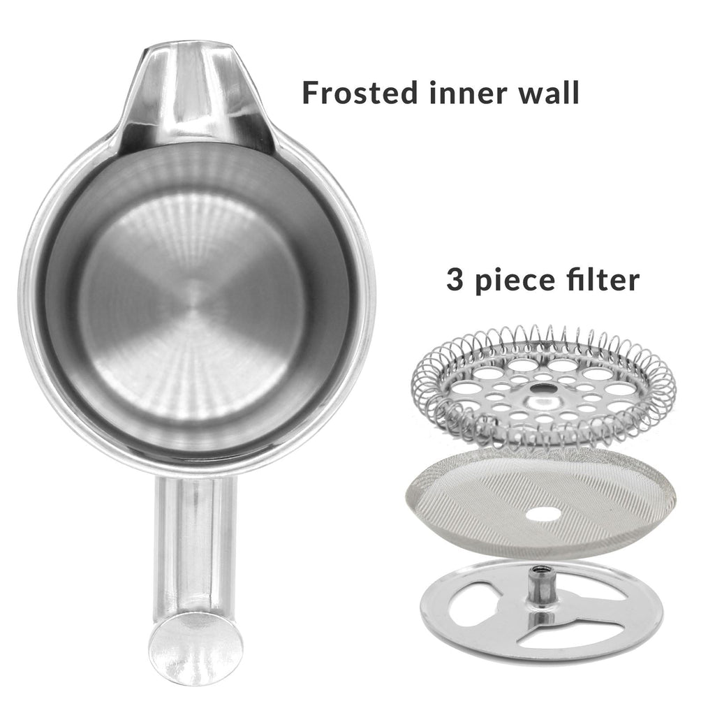 French Press Cafetiere Steel Coffee Maker 1500ml | M&W
