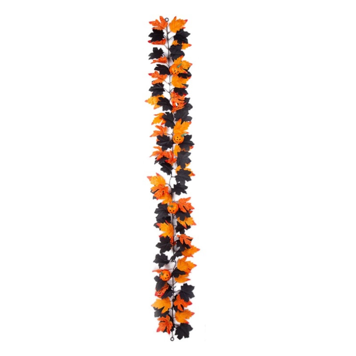 WKSCLPAI Halloween Maple Leaf Garland, Fall Vine Wreaths for Autumn Festivities Decor,Seasonal Garlands for Home,Halloween & Fall Decorations